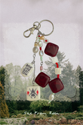 Beetle and Better Luck Next Time, Handmade Clay charm keychain