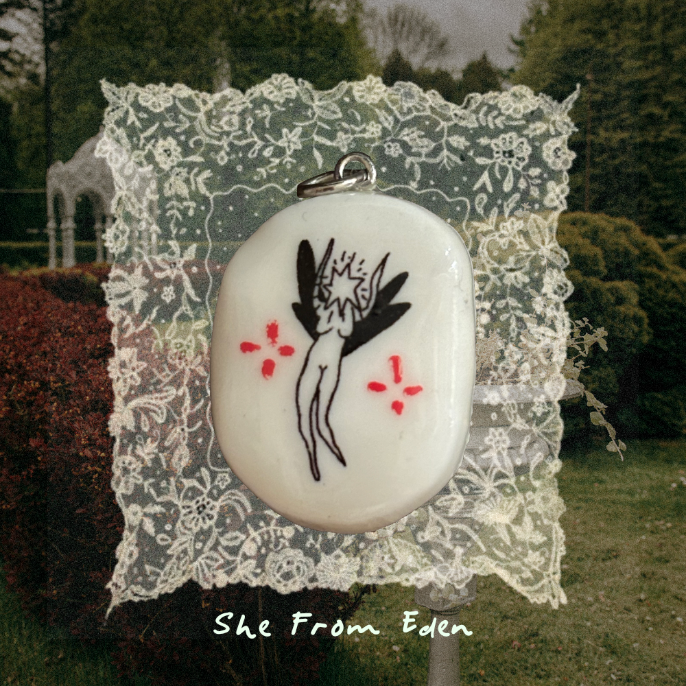 Customise Fairycore fallen angel Clay Charm, Handdrawn, Whimsical Charm bar